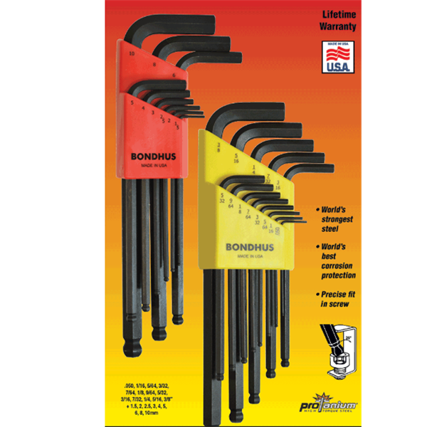 美國Bondhus波頭六角端L型扳手HLX6MSG