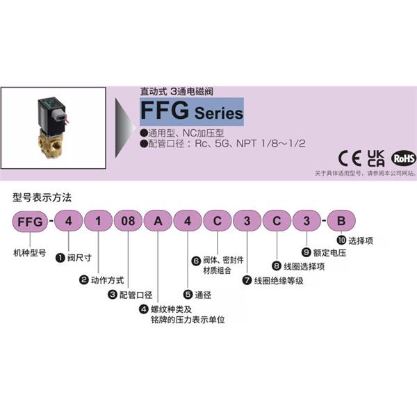 CKD喜開(kāi)理多種流體直動(dòng)式3通電磁閥集成閥FFG-512E4U3SK-B